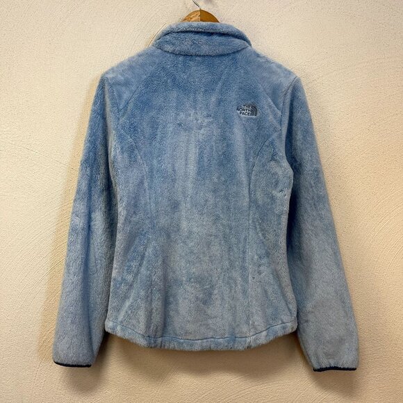 The North Face Osito Light Blue Fuzzy Full Zip Jacket sz Small - Picture 4 of 5